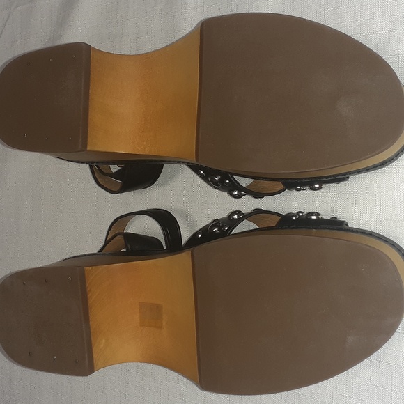 💟 COACH ASTOR STUDDED MATTE CALF BLACK SANDALS - SIZE 8 - NEW IN BOX 💟 - Picture 7 of 9